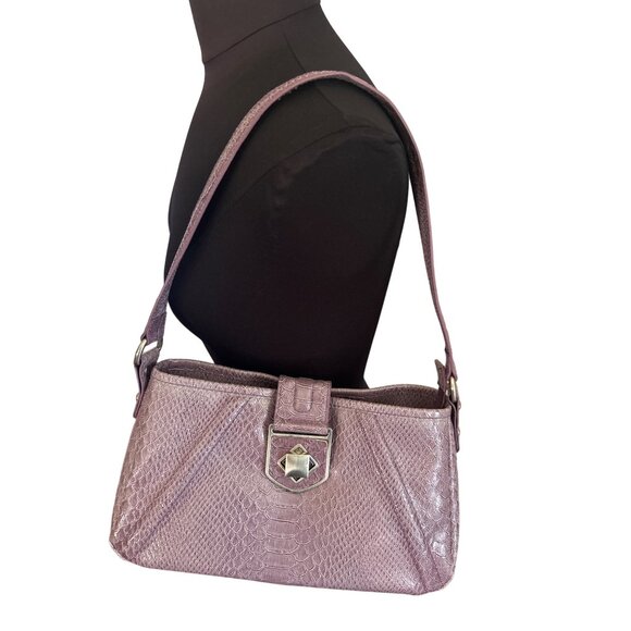 Worthington Lavender Reptile Print Shoulder Bag - Picture 9 of 10